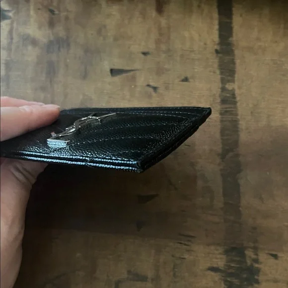 Saint Laurent Quilted Black Card Holder - Picture 5 of 7
